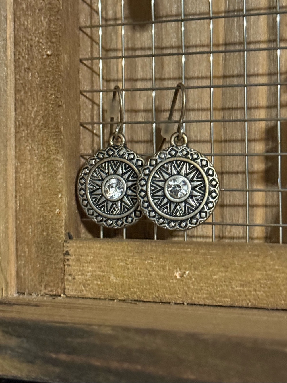 Silver Sunburst Earrings